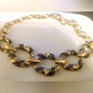 Necklace by A New Day, goldtone w/hematite stones.